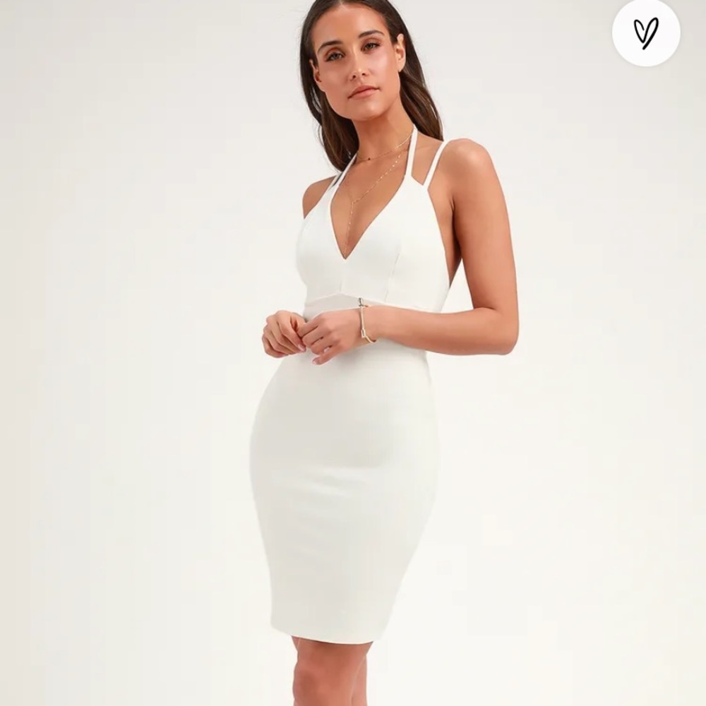 Lulus’s white midi dress XL NWT